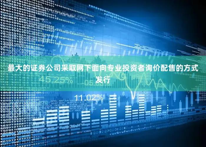 最大的证券公司采取网下面向专业投资者询价配售的方式发行
